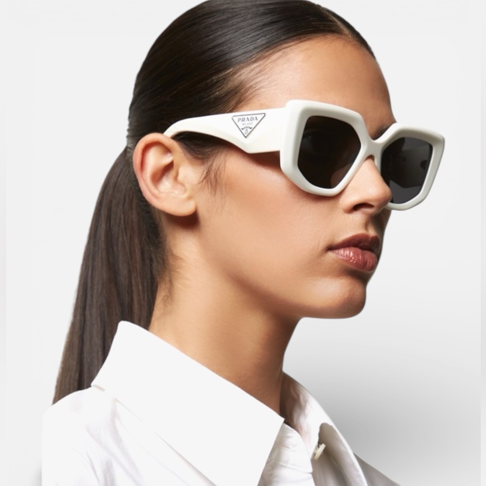 🔥 PRADA White Cat-Eye Sunglasses - Picture 10 of 16